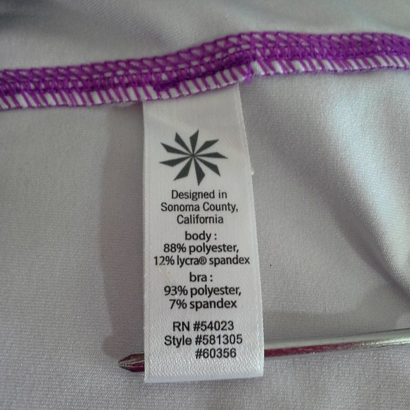 Athleta womens top L Workout tank Purple pink ombr - Picture 5 of 8